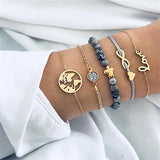 IPARAM Bohemian Shell Map Turtle Bracelet Set 2019 Retro Geometric Statement Female Glamour Fashion Jewelry Jewelry Gift