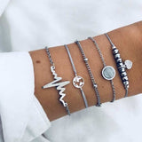 IPARAM Bohemian Shell Map Turtle Bracelet Set 2019 Retro Geometric Statement Female Glamour Fashion Jewelry Jewelry Gift