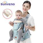 SUNVENO Ergonomic Baby Carrier Infant Baby Hipseat Waist Carrier Front Facing Ergonomic Kangaroo Sling for Baby Travel 0-36M