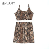 2019 New Style Fashion Snake Print Strapless Spaghetti